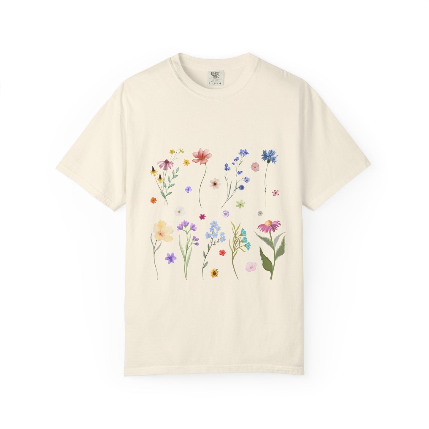 Pretty Floral Meadow Tee — Watercolor Wildflower Graphic T-Shirt