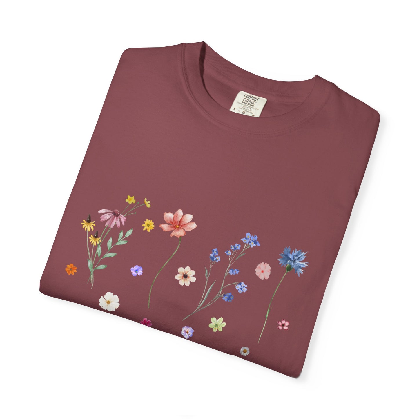 Pretty Floral Meadow Tee — Watercolor Wildflower Graphic T-Shirt