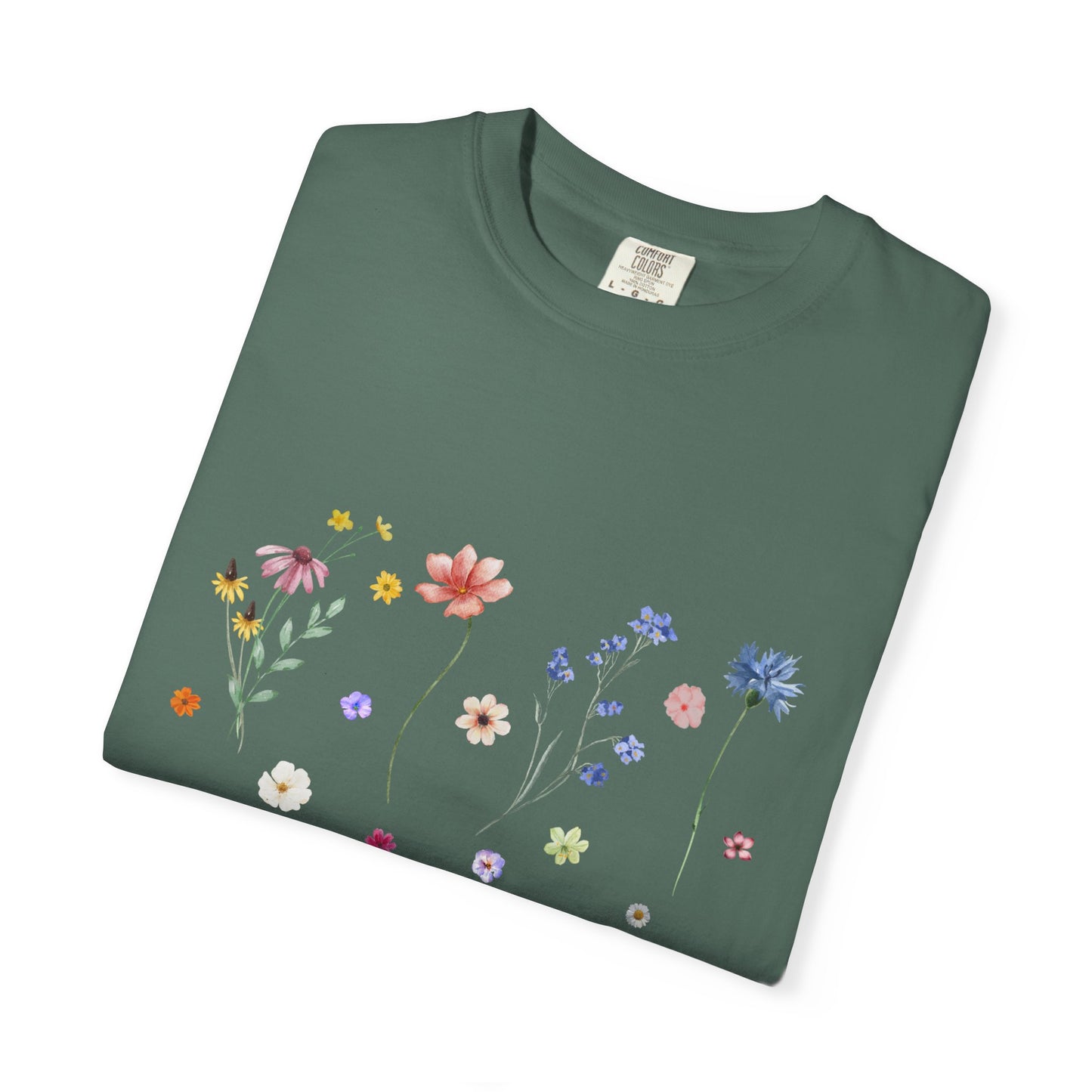 Pretty Floral Meadow Tee — Watercolor Wildflower Graphic T-Shirt