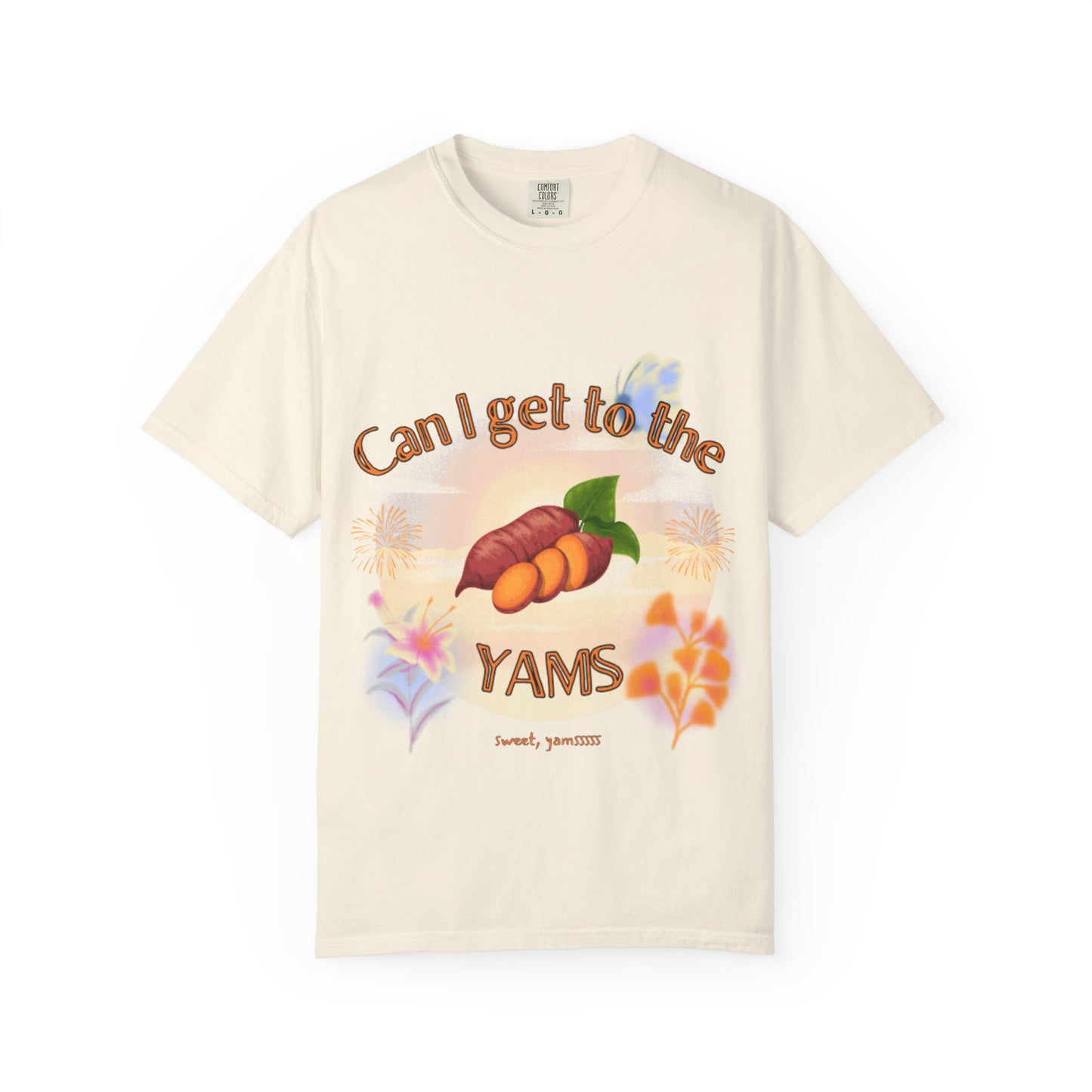 Can I Get to the Yams T-Shirt — Retro Sweet Potato Graphic Tee