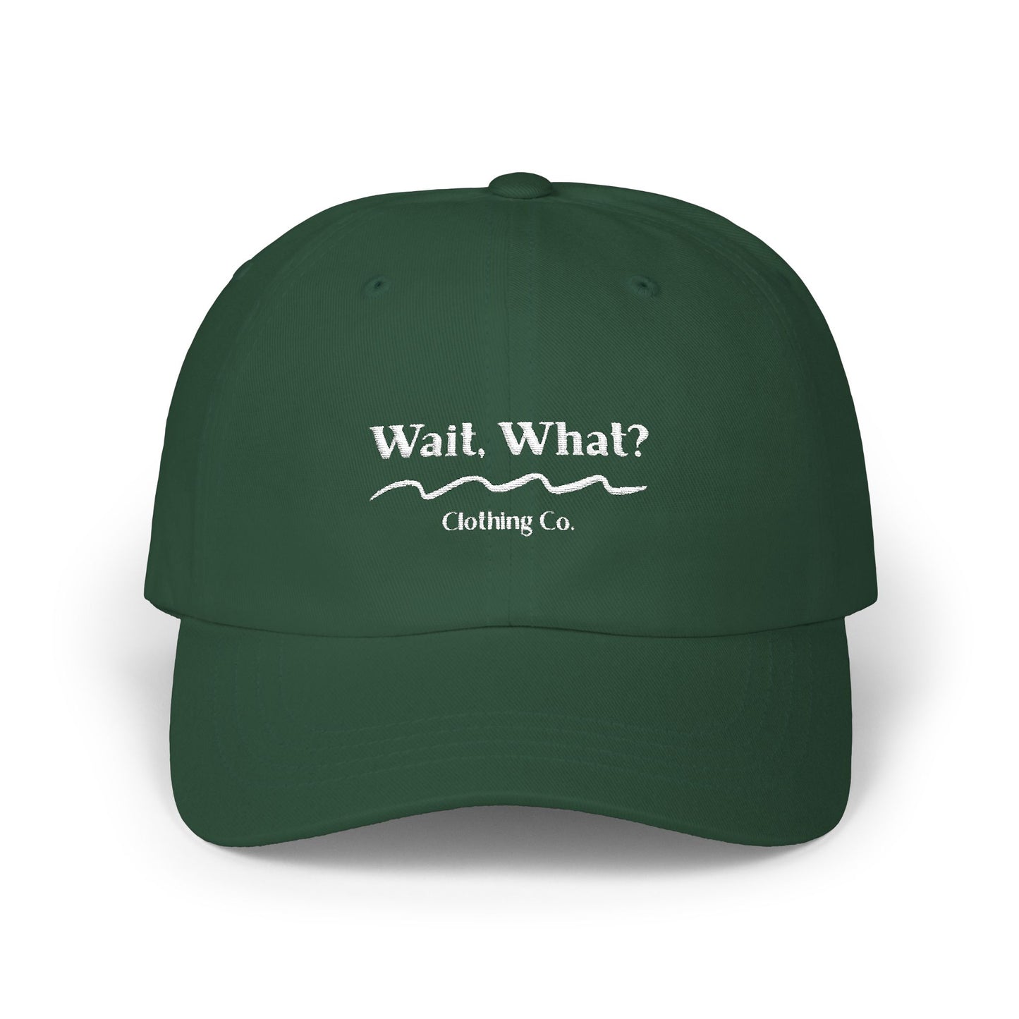 Wait, What? Clothing Co. Signature Dad Cap – Embroidered Casual Baseball Hat