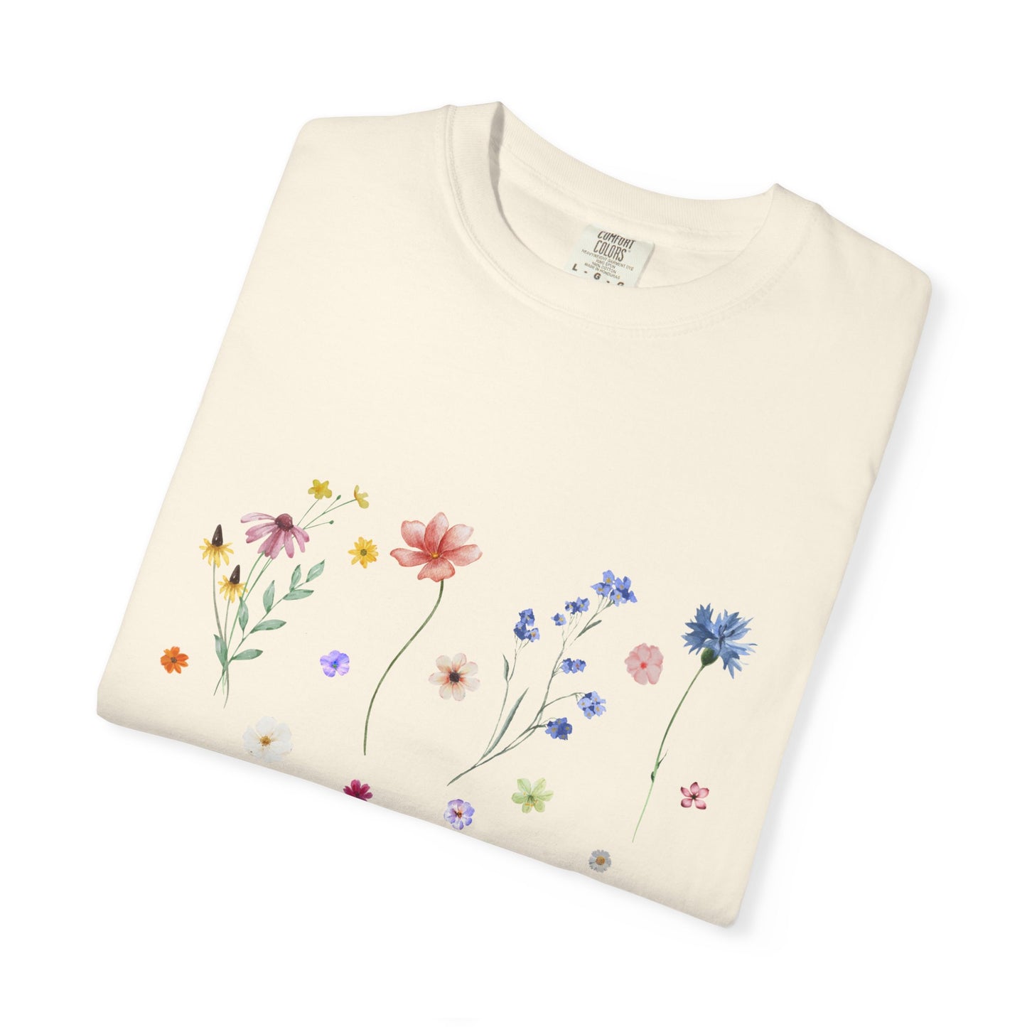 Pretty Floral Meadow Tee — Watercolor Wildflower Graphic T-Shirt