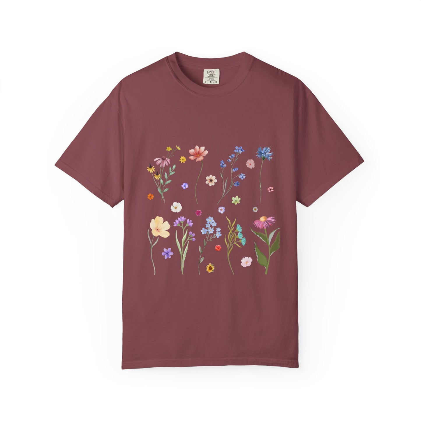 Pretty Floral Meadow Tee — Watercolor Wildflower Graphic T-Shirt