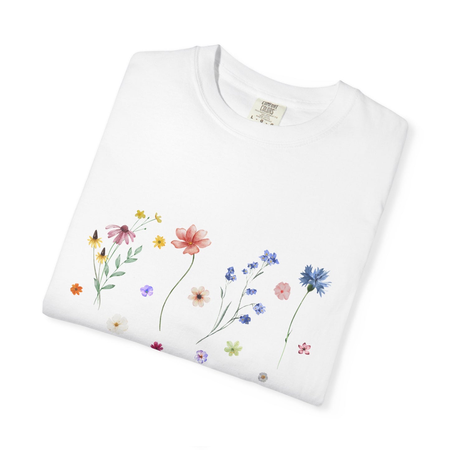 Pretty Floral Meadow Tee — Watercolor Wildflower Graphic T-Shirt