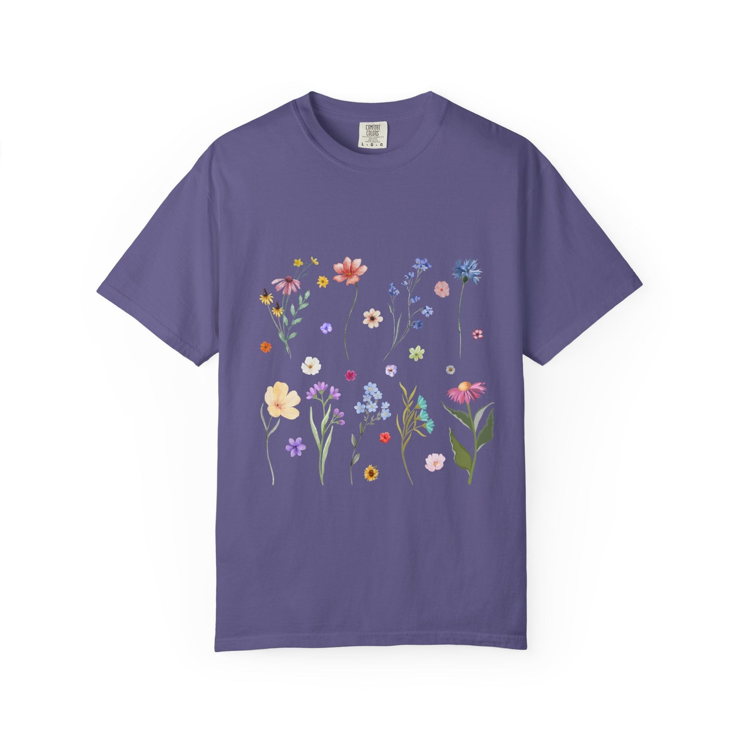 Pretty Floral Meadow Tee — Watercolor Wildflower Graphic T-Shirt
