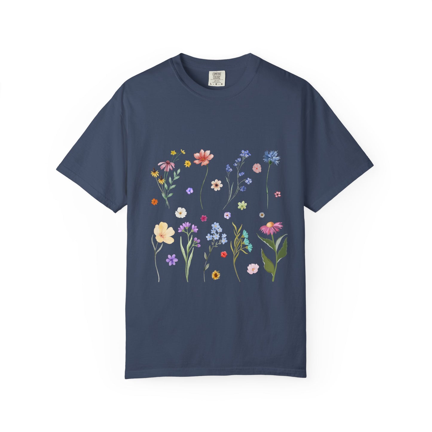 Pretty Floral Meadow Tee — Watercolor Wildflower Graphic T-Shirt