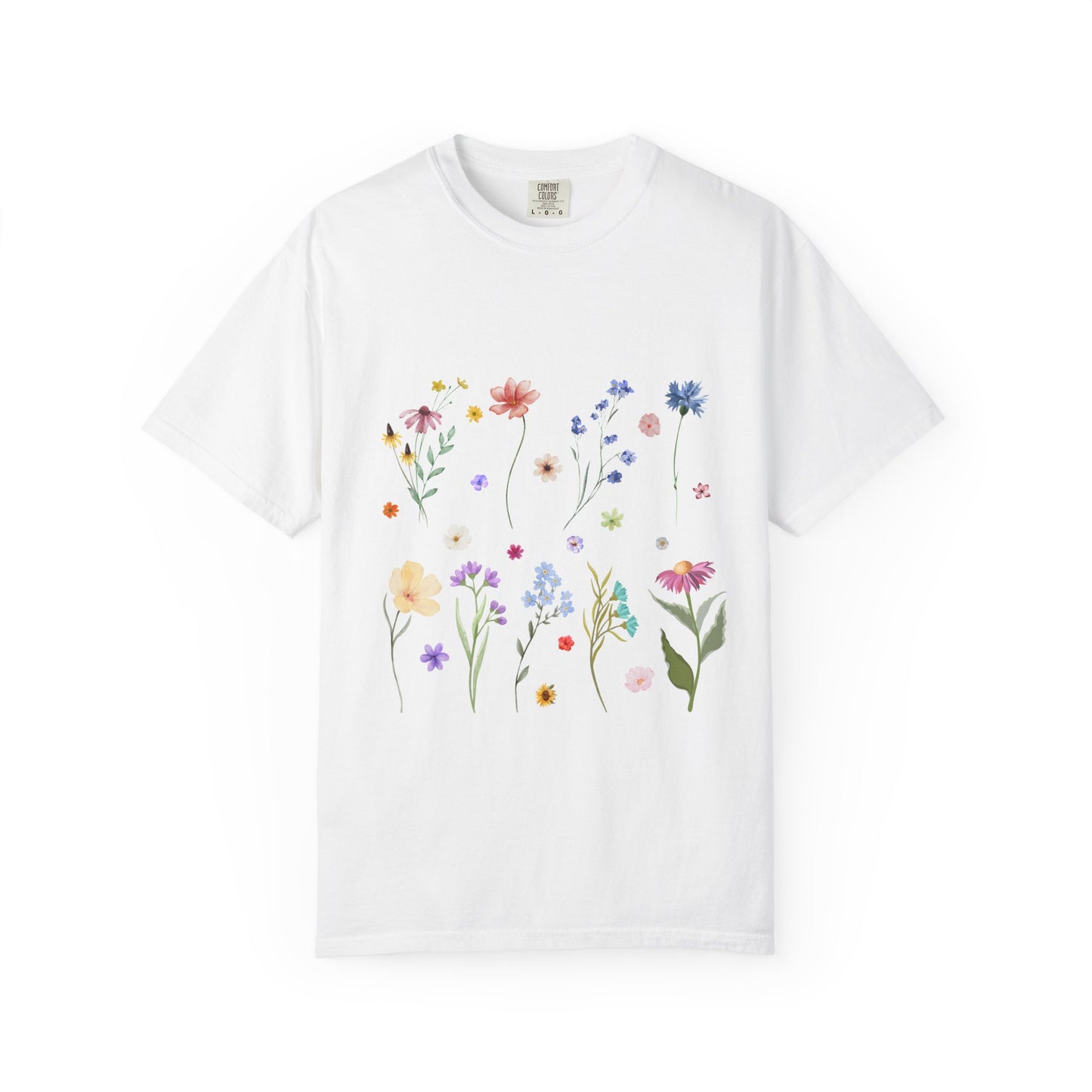 Pretty Floral Meadow Tee — Watercolor Wildflower Graphic T-Shirt