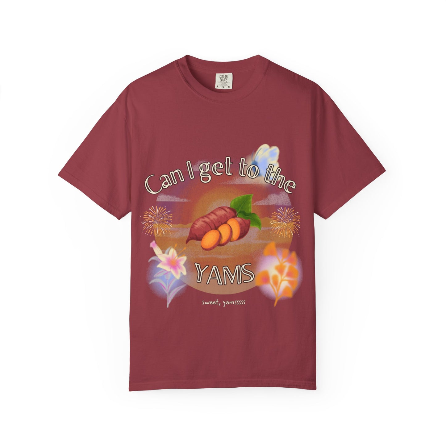 Can I Get to the Yams T-Shirt — Retro Sweet Potato Graphic Tee