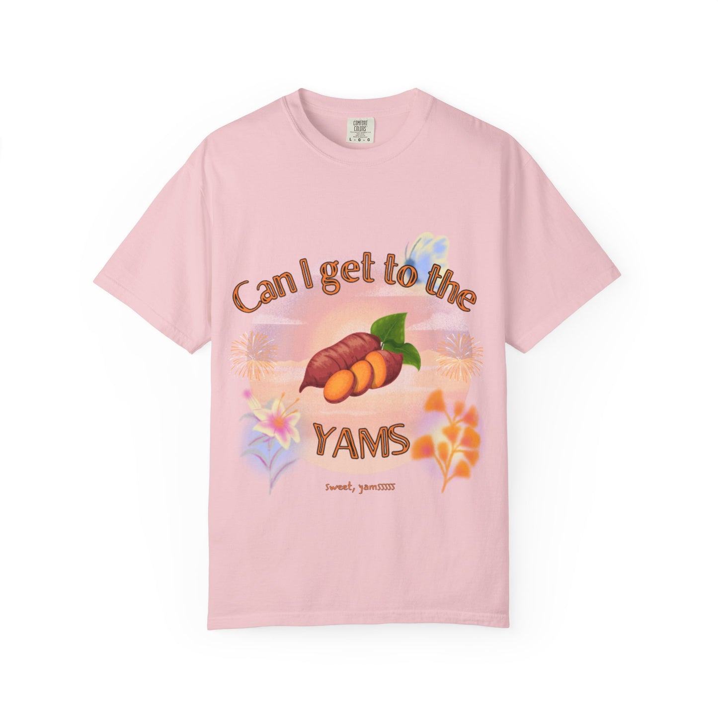 Can I Get to the Yams T-Shirt — Retro Sweet Potato Graphic Tee
