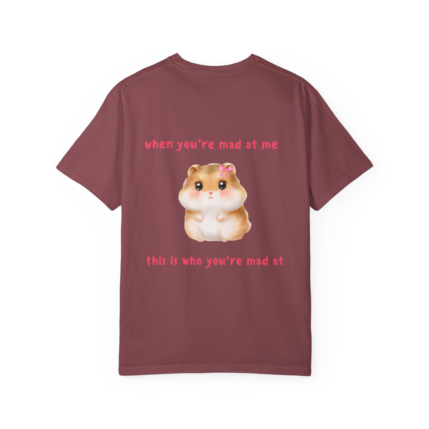 Funny Hamster "When You're Mad At Me This Is Who You're Mad At" T-Shirt