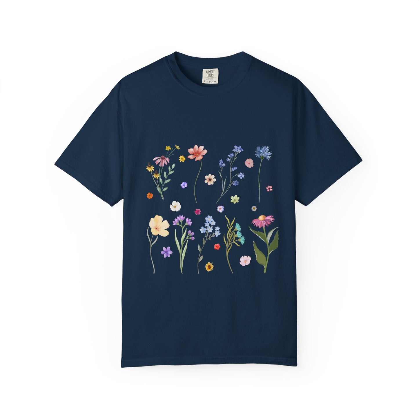 Pretty Floral Meadow Tee — Watercolor Wildflower Graphic T-Shirt