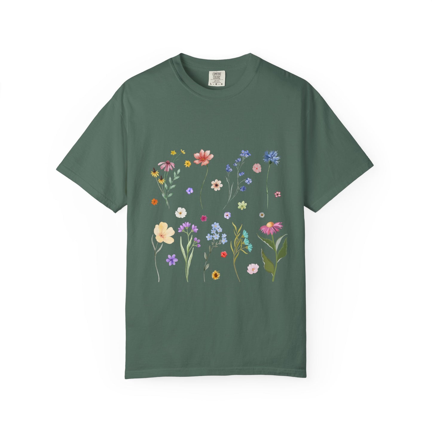 Pretty Floral Meadow Tee — Watercolor Wildflower Graphic T-Shirt